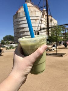 juice in front of silos