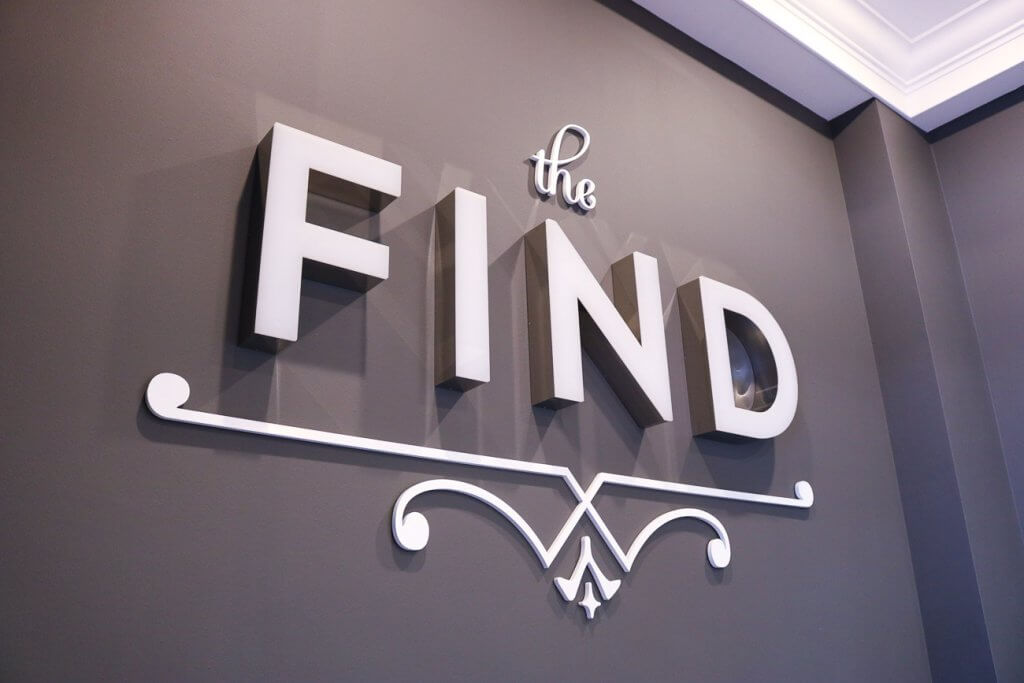 The Find Fort Wayne interior sign 3