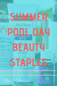 summer pool day beauty products