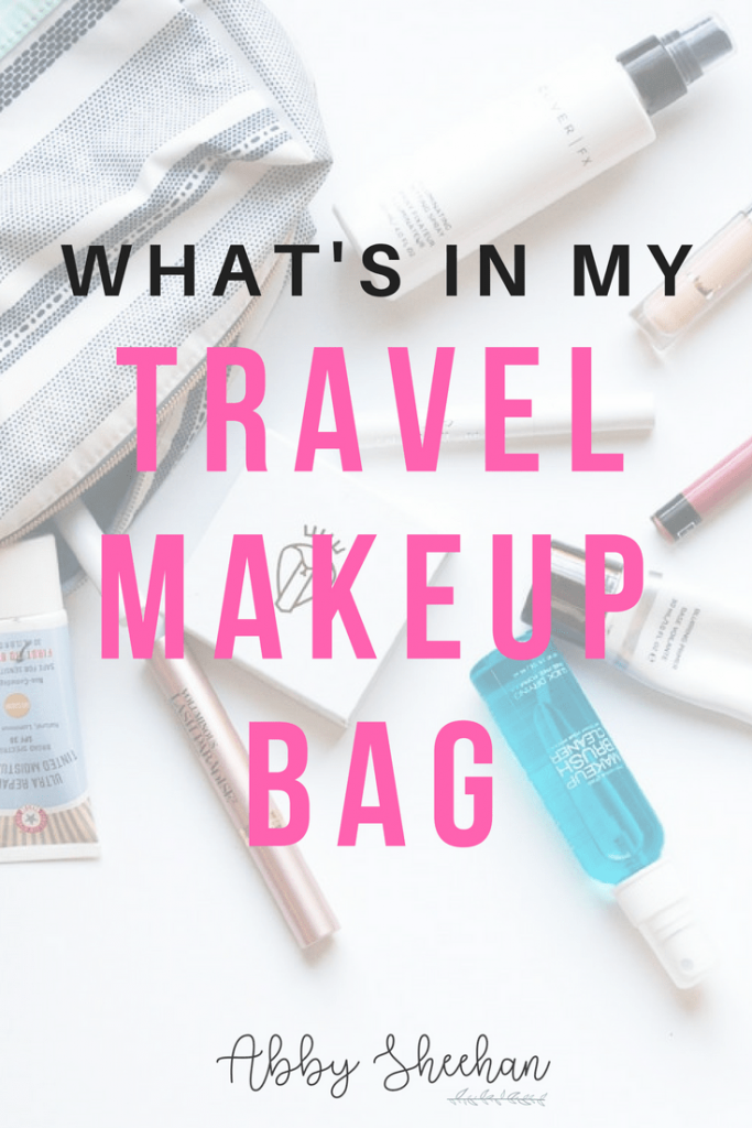 What's In My Travel Makeup Bag - Abby Sheehan Makeup
