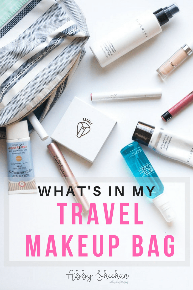 What's In My Travel Makeup Bag - Abby Sheehan Makeup